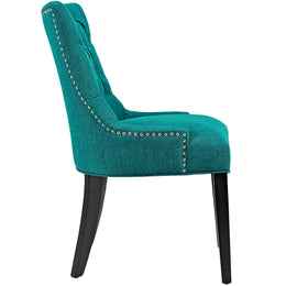 Regent Tufted Fabric Dining Side Chair in Teal