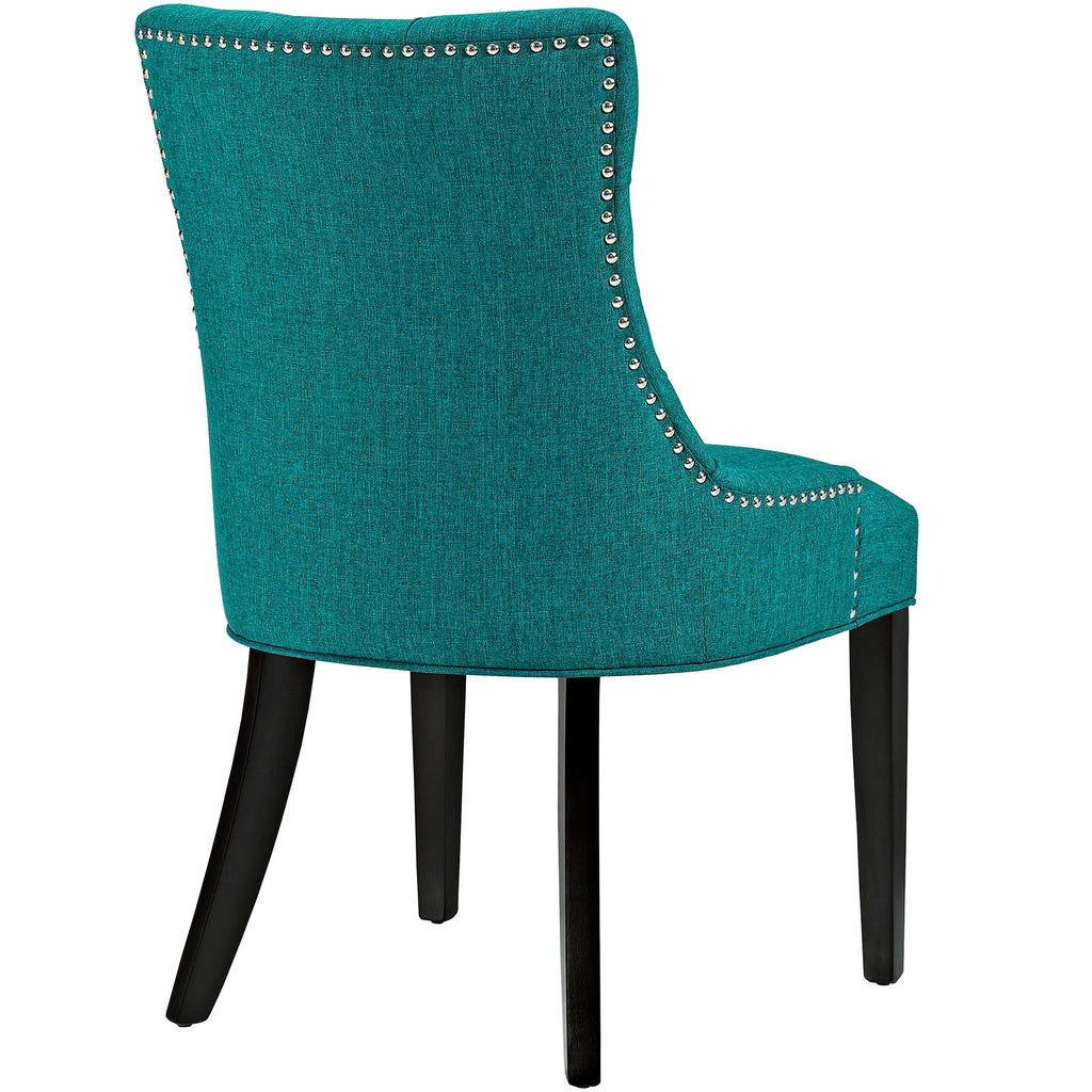 Regent Tufted Fabric Dining Side Chair in Teal