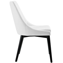 Viscount Vinyl Dining Chair in White