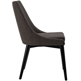 Viscount Fabric Dining Chair in Brown