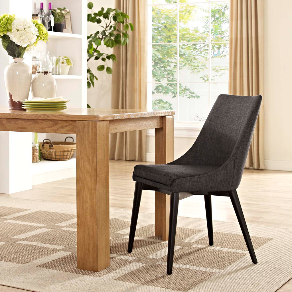 Viscount Fabric Dining Chair in Brown