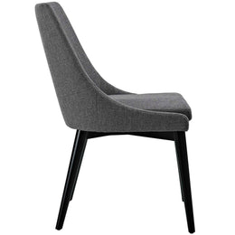 Viscount Fabric Dining Chair in Gray