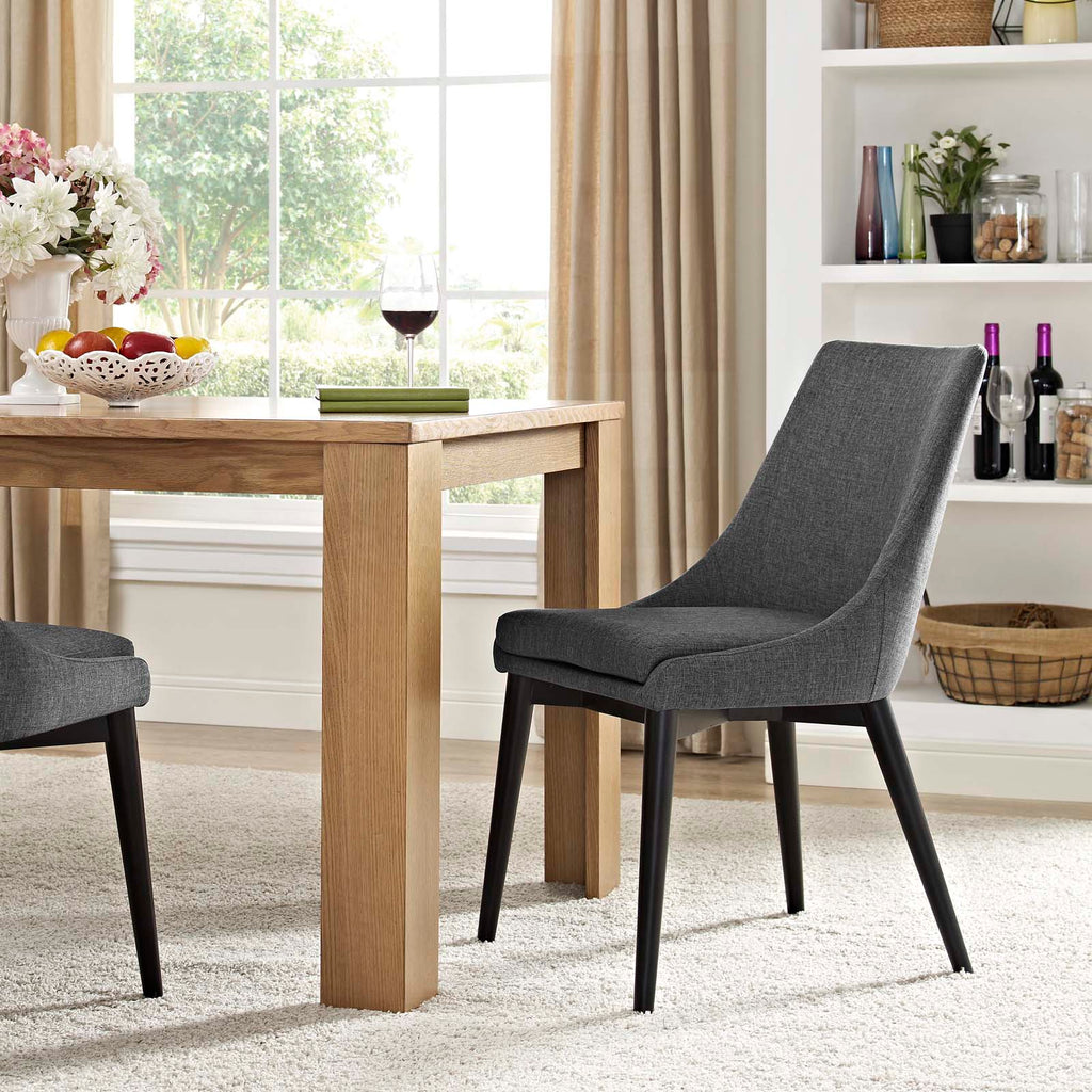 Viscount Fabric Dining Chair in Gray