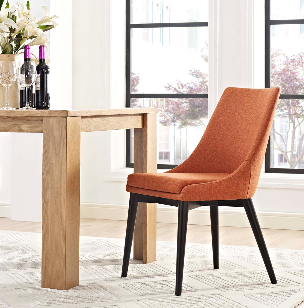 Viscount Fabric Dining Chair in Orange