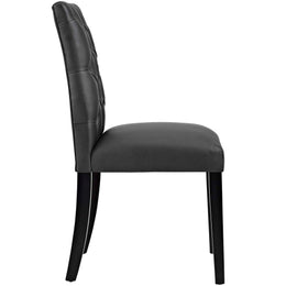 Duchess Vinyl Dining Chair in Black