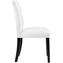 Duchess Vinyl Dining Chair in White