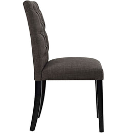 Duchess Fabric Dining Chair in Brown