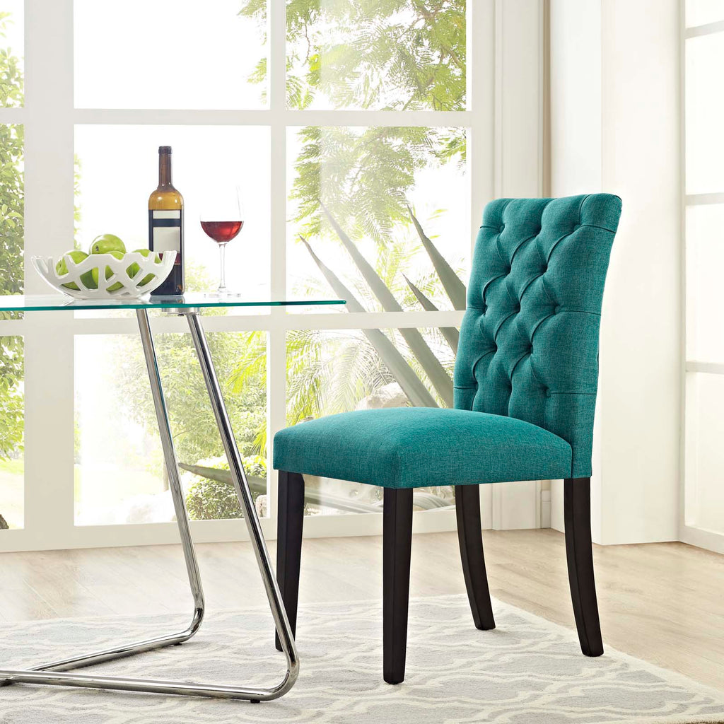 Duchess Fabric Dining Chair in Teal