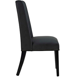 Baron Vinyl Dining Chair in Black