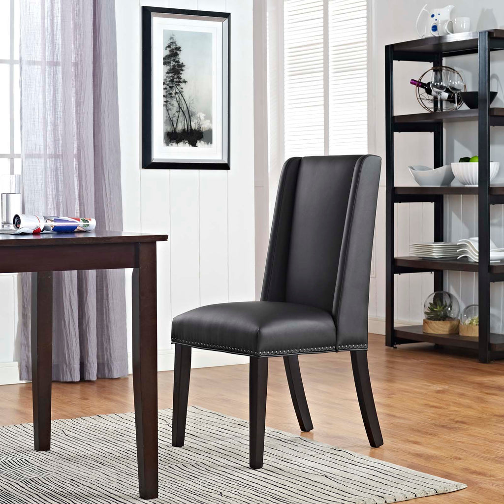 Baron Vinyl Dining Chair in Black