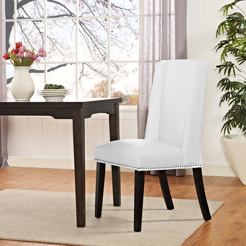 Baron Vinyl Dining Chair in White