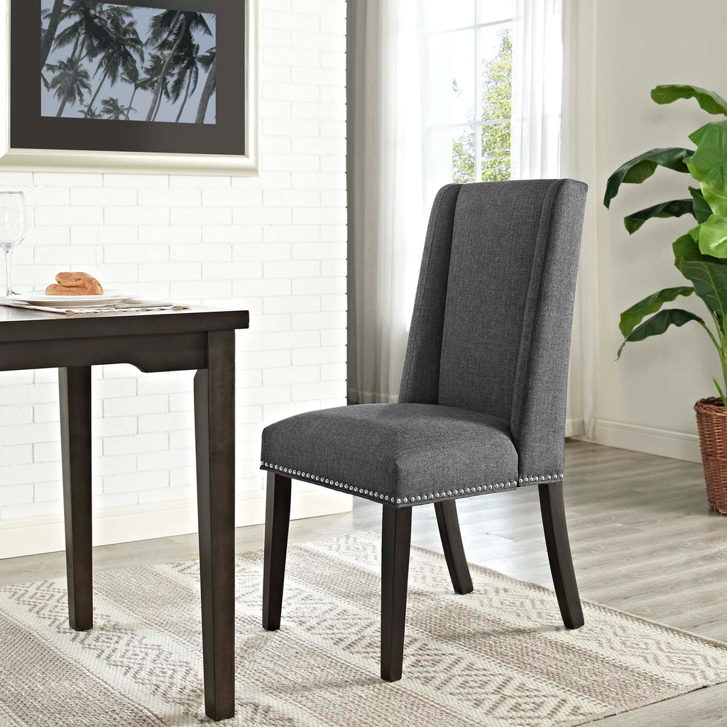 Baron Fabric Dining Chair in Gray