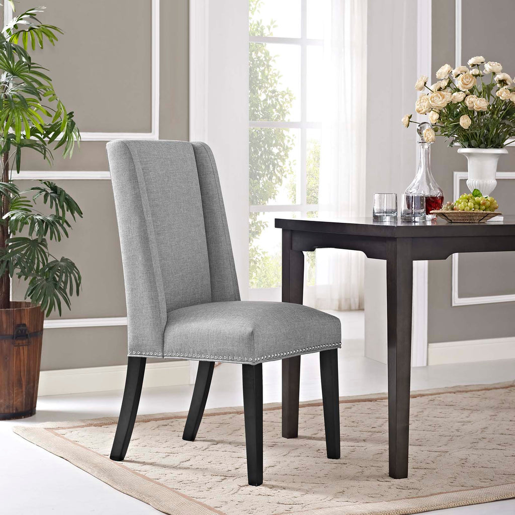 Baron Fabric Dining Chair in Light Gray