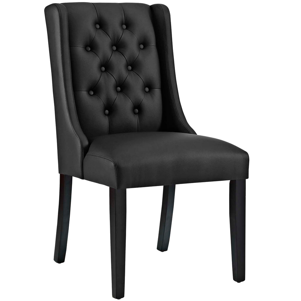 Baronet Vinyl Dining Chair in Black-2