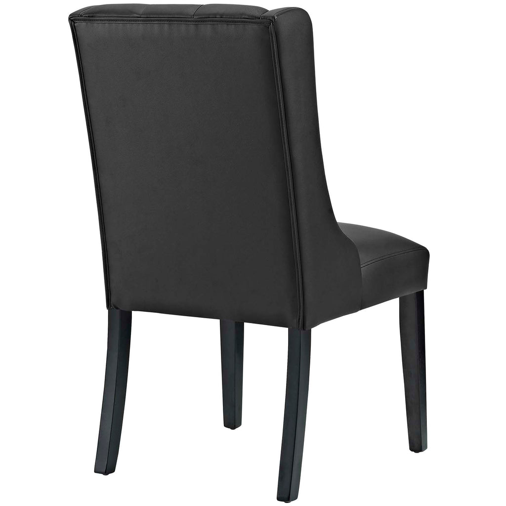 Baronet Vinyl Dining Chair in Black-2