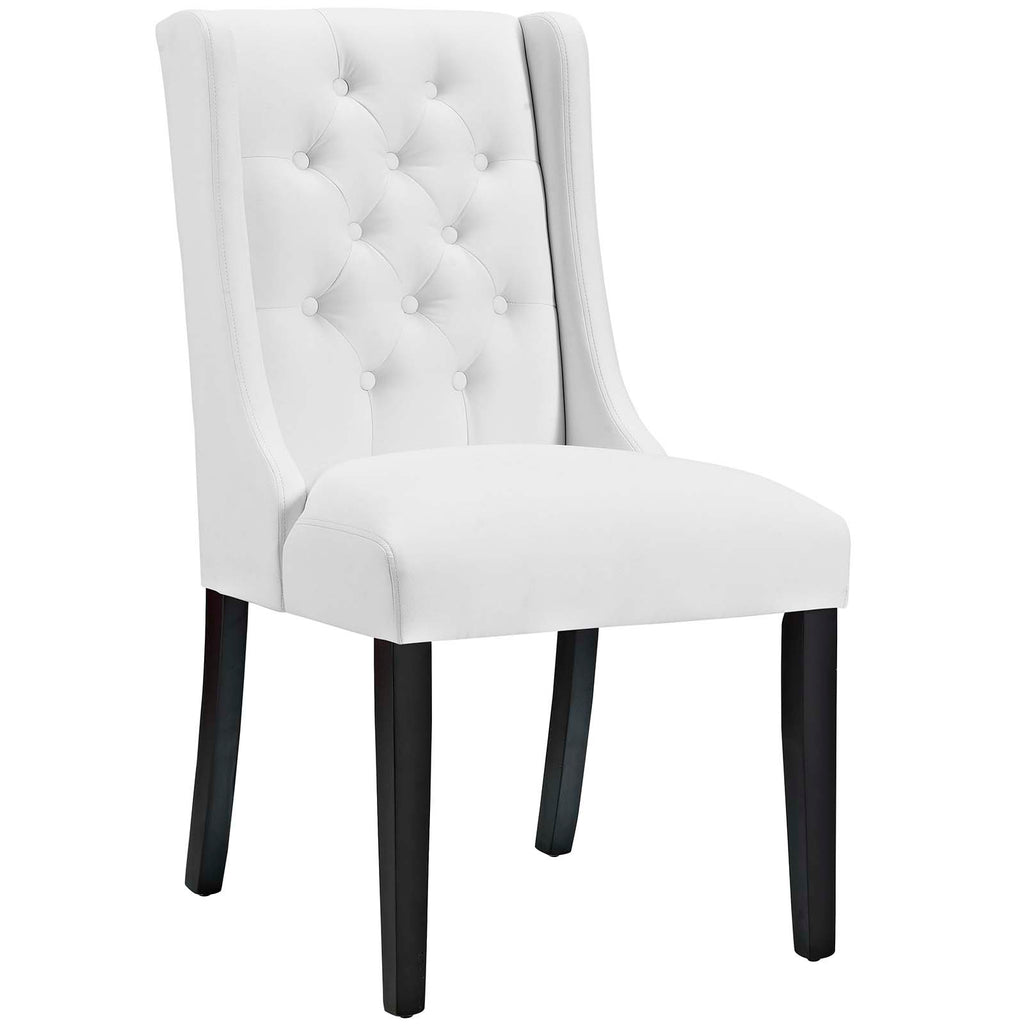 Baronet Vinyl Dining Chair in White-2