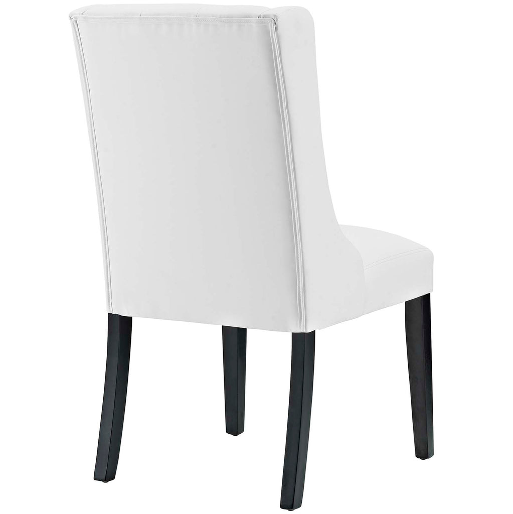 Baronet Vinyl Dining Chair in White-2