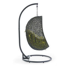 Hide Outdoor Patio Swing Chair With Stand in Gray Peridot