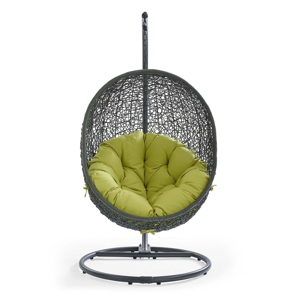 Hide Outdoor Patio Swing Chair With Stand in Gray Peridot