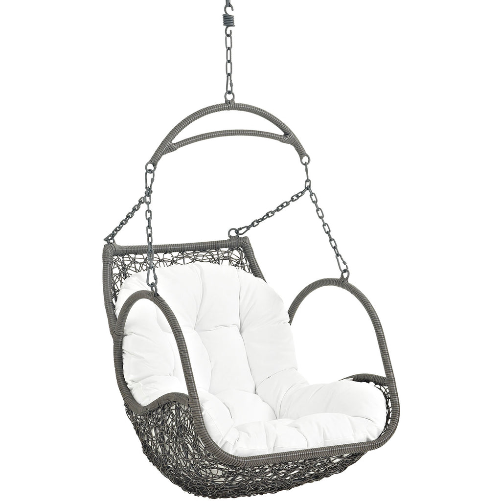 Arbor Outdoor Patio Wood Swing Chair in White