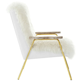 Sprint Sheepskin Armchair in Brown White