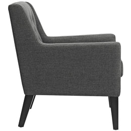 Earnest Upholstered Fabric Armchair in Gray