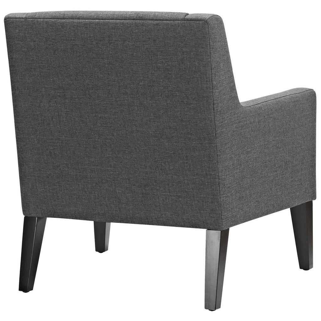 Earnest Upholstered Fabric Armchair in Gray