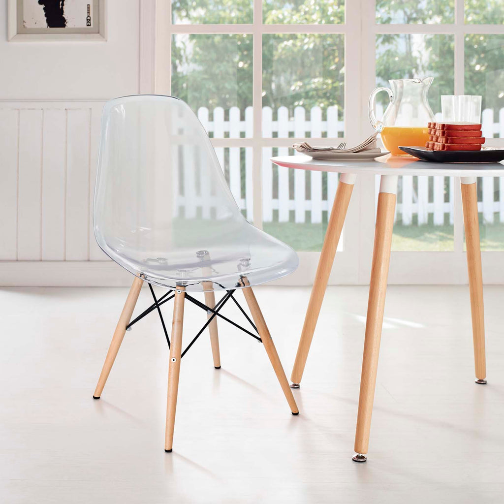 Pyramid Dining Side Chair in Clear