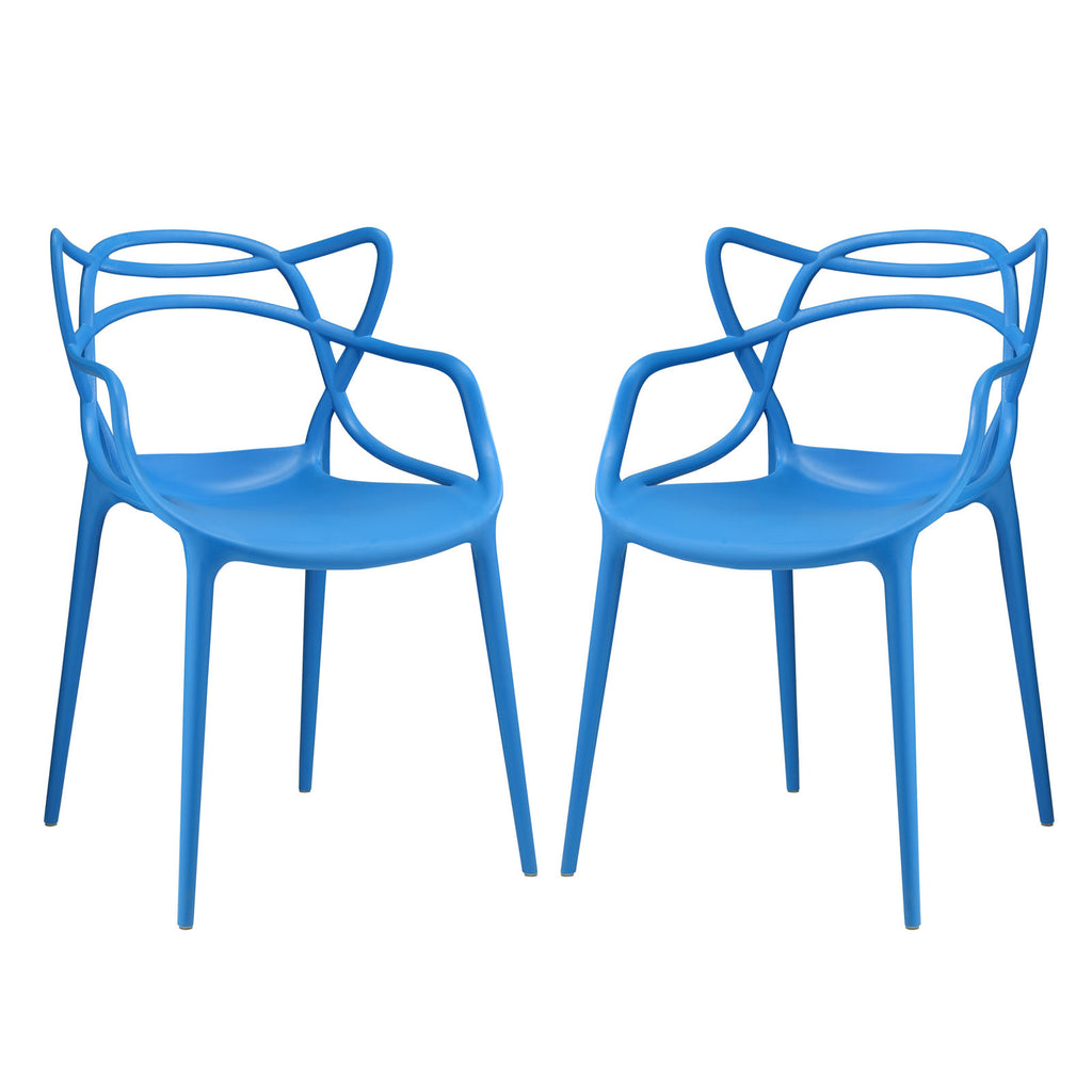 Entangled Dining Set Set of 2 in Blue