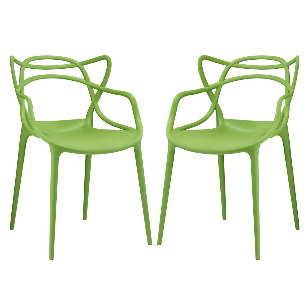 Entangled Dining Set Set of 2 in Green