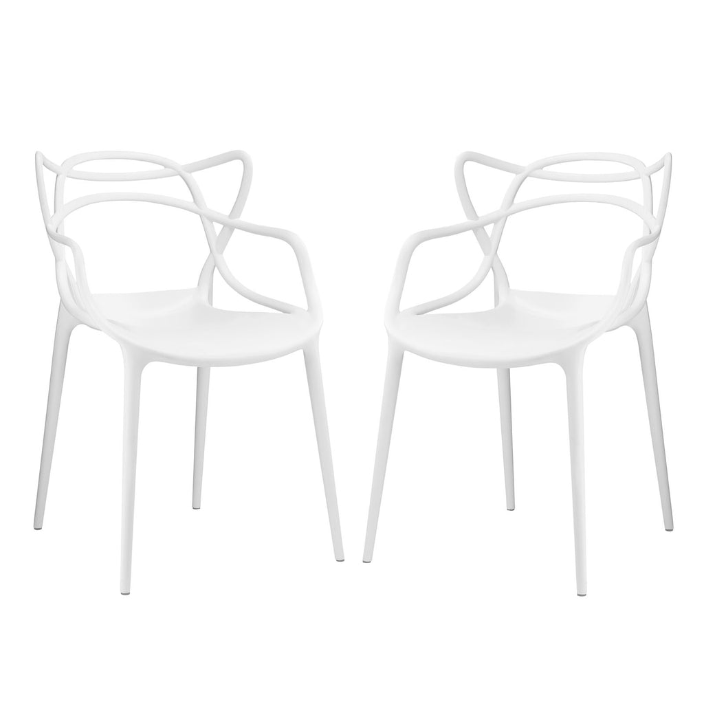 Entangled Dining Set Set of 2 in White