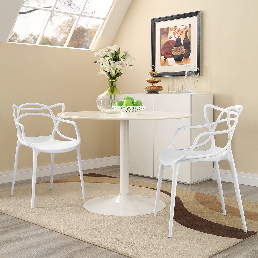 Entangled Dining Set Set of 2 in White