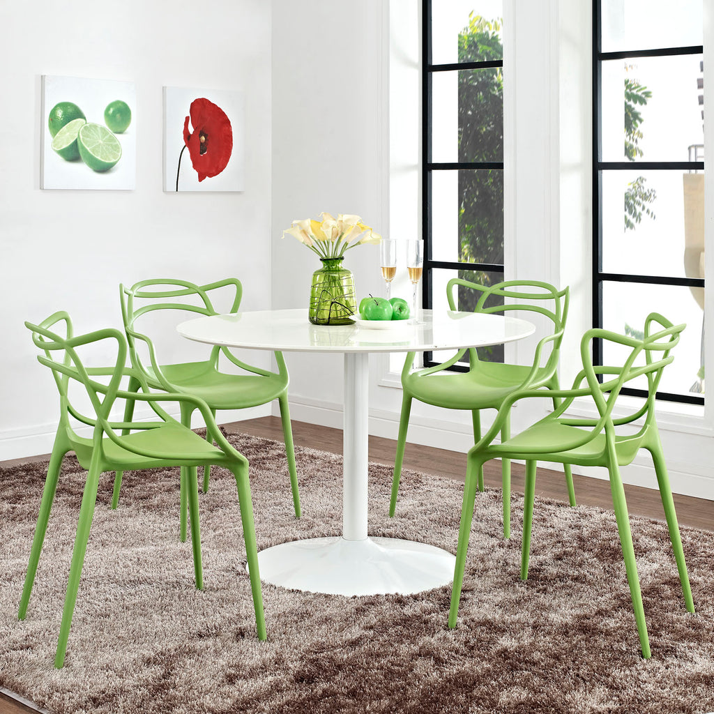 Entangled Dining Set Set of 4 in Green