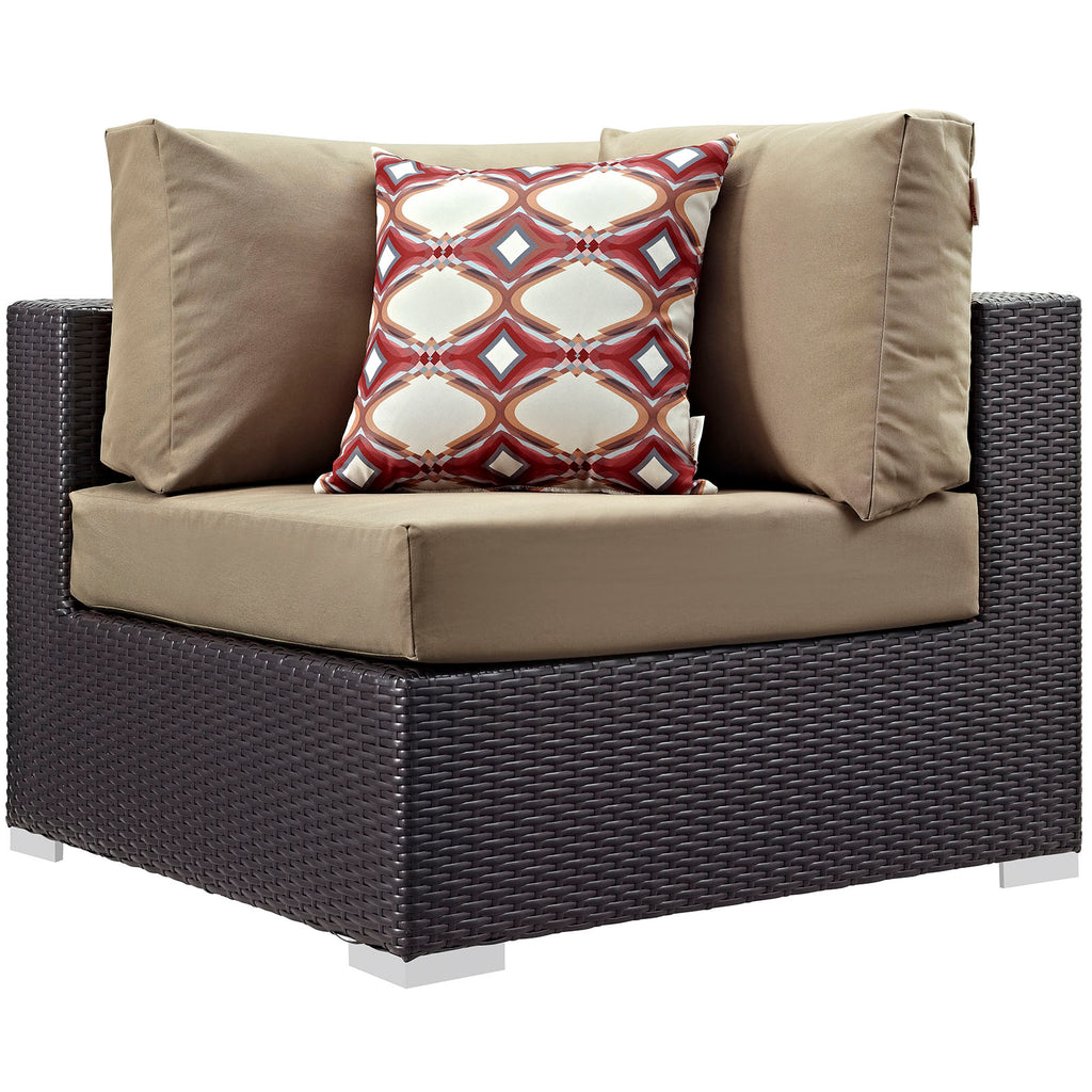 Convene 7 Piece Outdoor Patio Sectional Set in Espresso Mocha-3