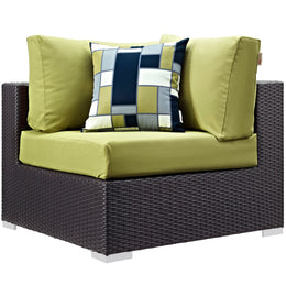 Convene 7 Piece Outdoor Patio Sectional Set in Expresso Peridot-1