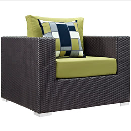 Convene 3 Piece Outdoor Patio Sofa Set in Espresso Peridot-2