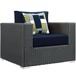 Sojourn 10 Piece Outdoor Patio Sunbrella Sectional Set in Canvas Navy-1