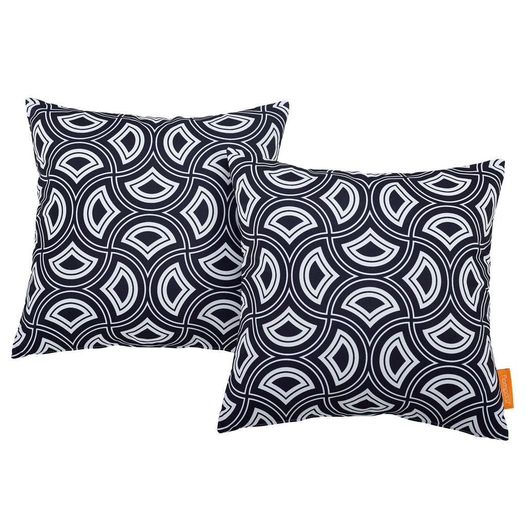 Modway Two Piece Outdoor Patio Pillow Set in Mask