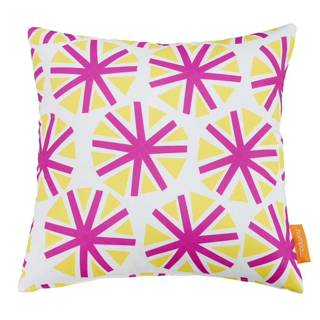 Modway Two Piece Outdoor Patio Pillow Set in Starburst