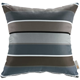 Modway Two Piece Outdoor Patio Pillow Set in Stripe
