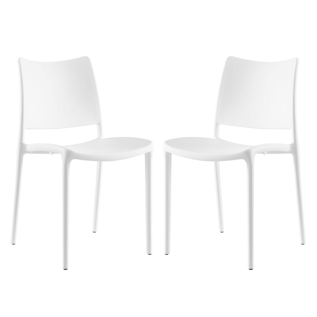 Hipster Dining Side Chair Set of 2 in White