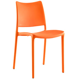 Hipster Dining Side Chair Set of 4 in Orange