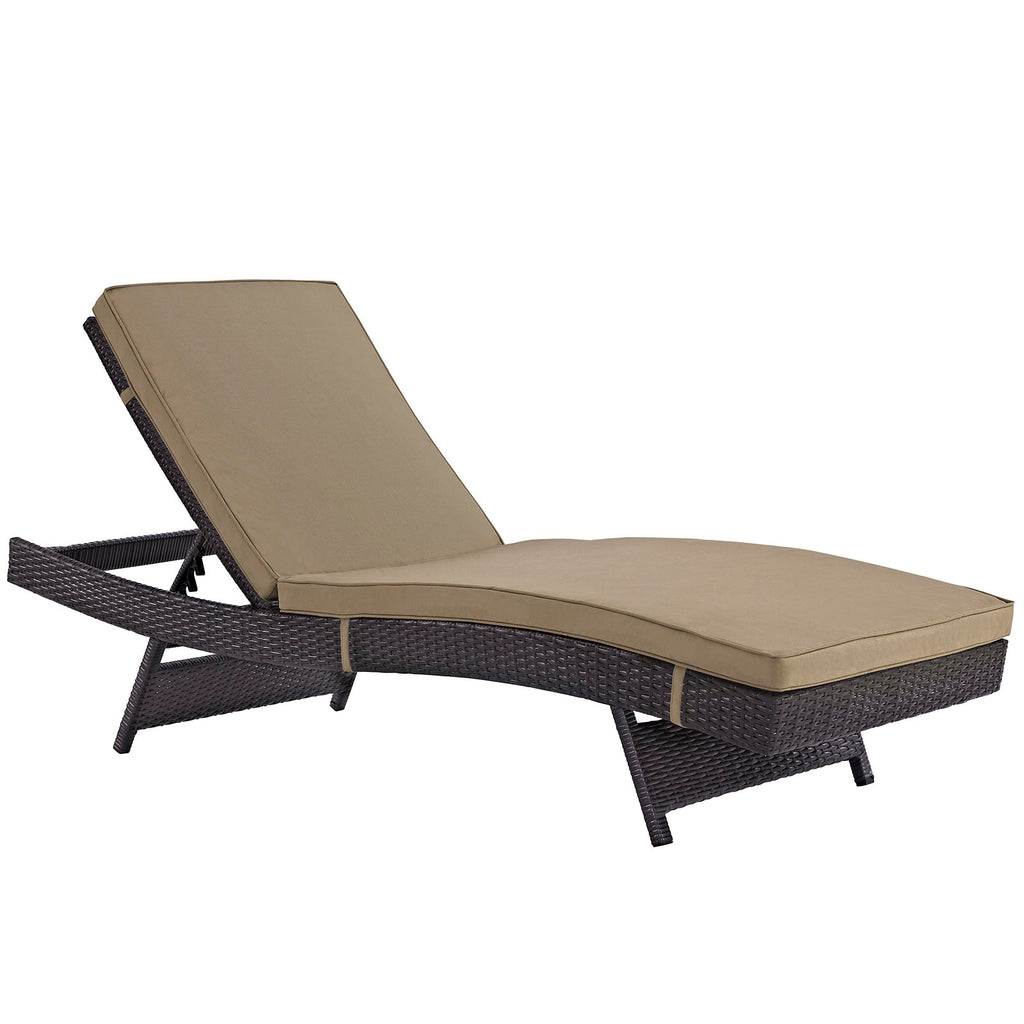 Convene Chaise Outdoor Patio Set of 6 in Espresso Mocha