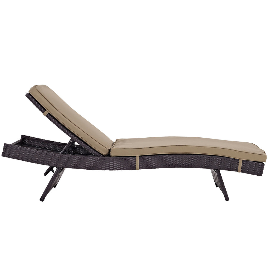 Convene Chaise Outdoor Patio Set of 6 in Espresso Mocha