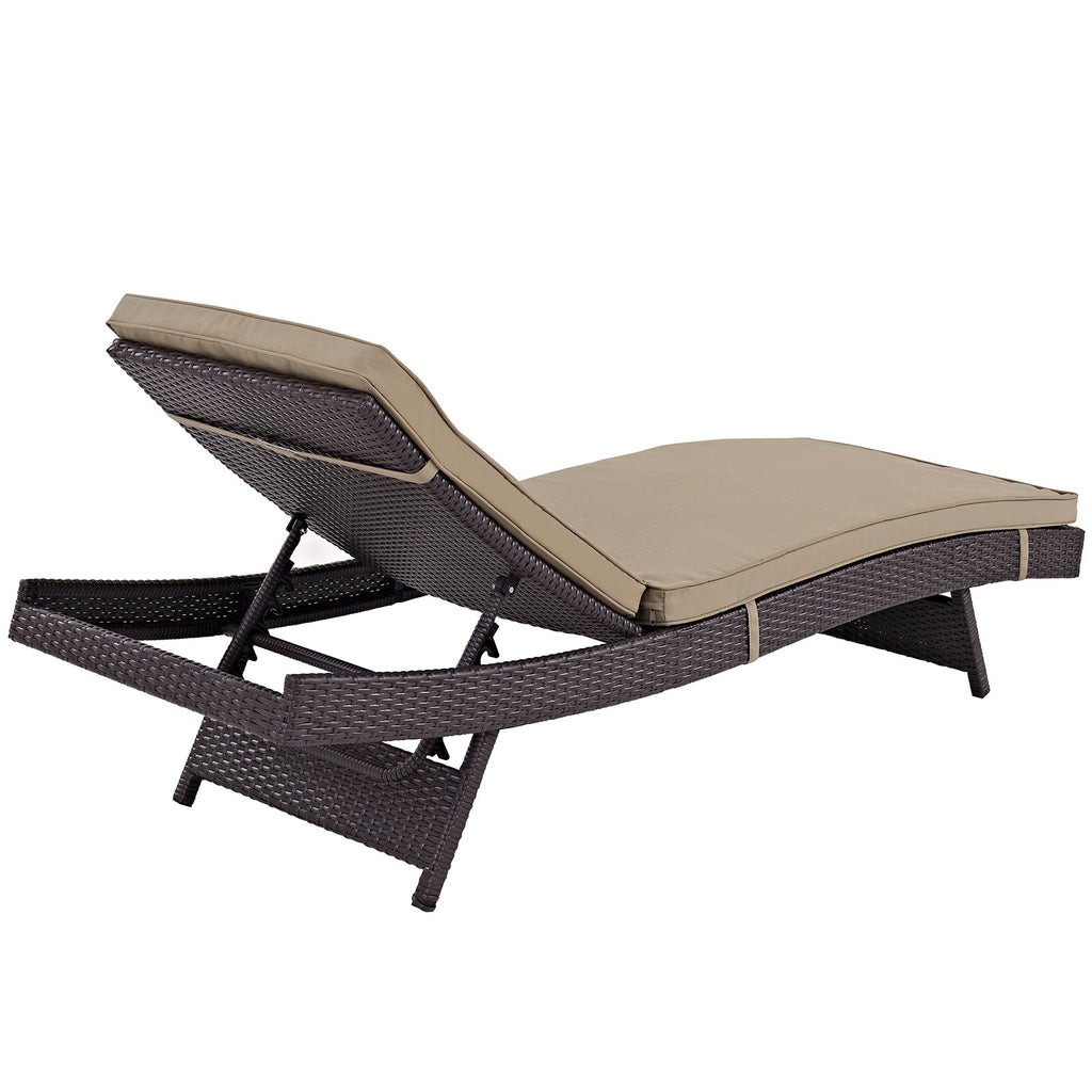 Convene Chaise Outdoor Patio Set of 6 in Espresso Mocha