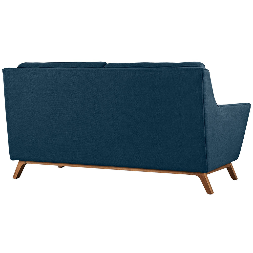 Beguile Living Room Set Upholstered Fabric Set of 2 in Azure-3