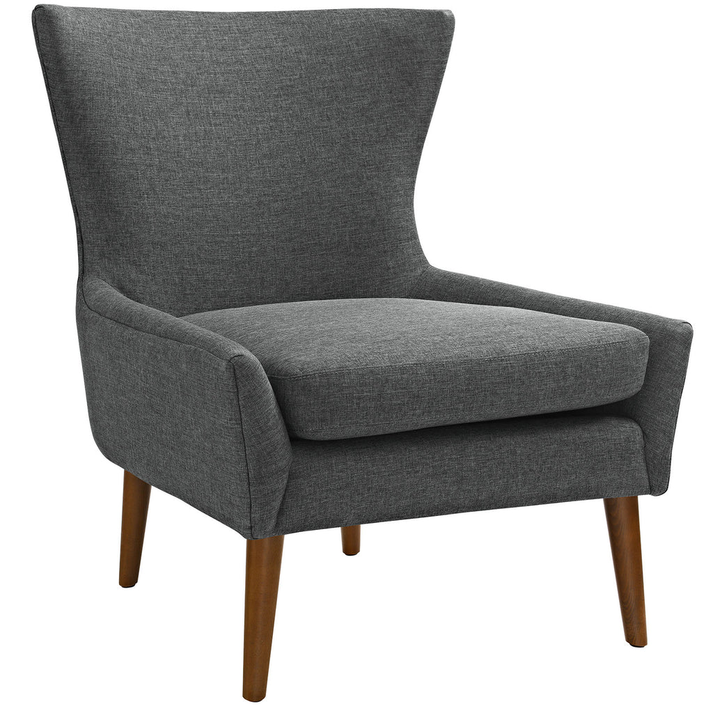 Keen Upholstered Fabric Armchair in Gray