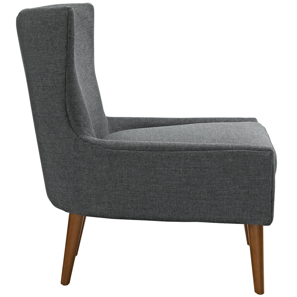 Keen Upholstered Fabric Armchair in Gray
