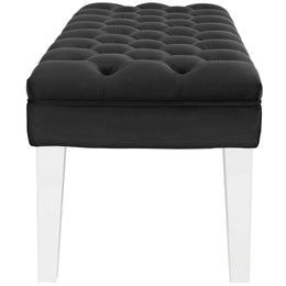 Valet Performance Velvet Bench in Black