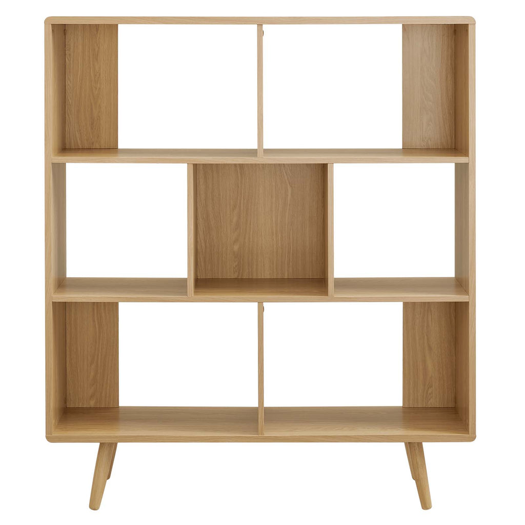 Transmit 7 Shelf Wood Grain Bookcase